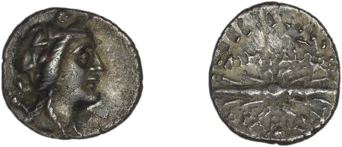 реверс Myndus Zabel and Meadows 2002 Group C hemidrachms