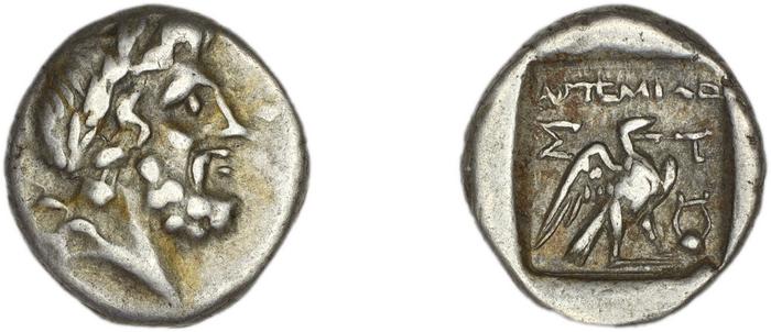 Stratoniceia Meadows 2002 Group 2 hemidrachm, реверс, bm