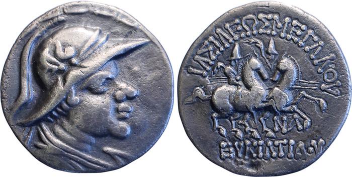 obverse Bactrian and Indo-Greek Coinage Eucratides I 29.1