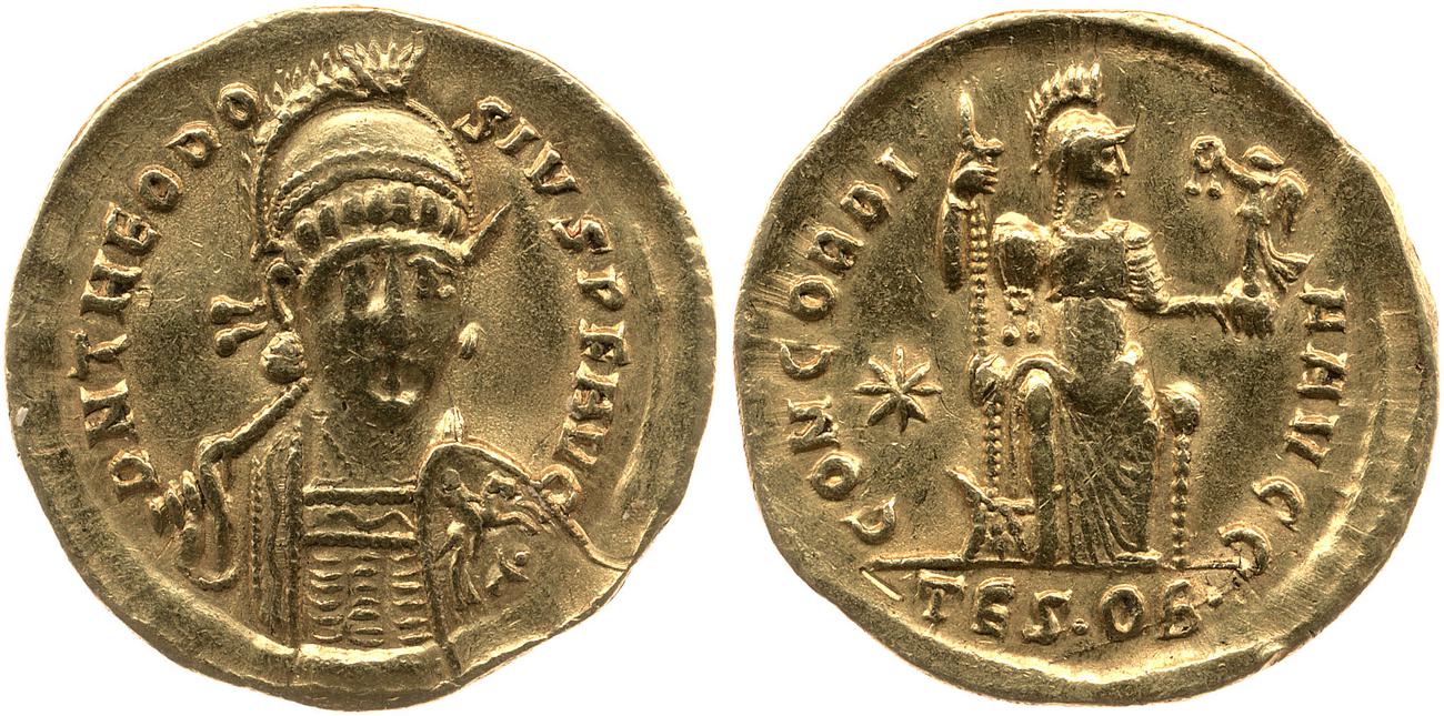 аверс RIC X Theodosius II (East) 360