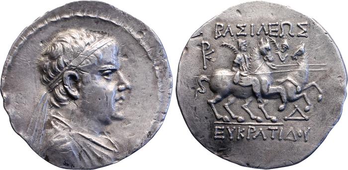 obverse Bactrian and Indo-Greek Coinage Eucratides I 1.3