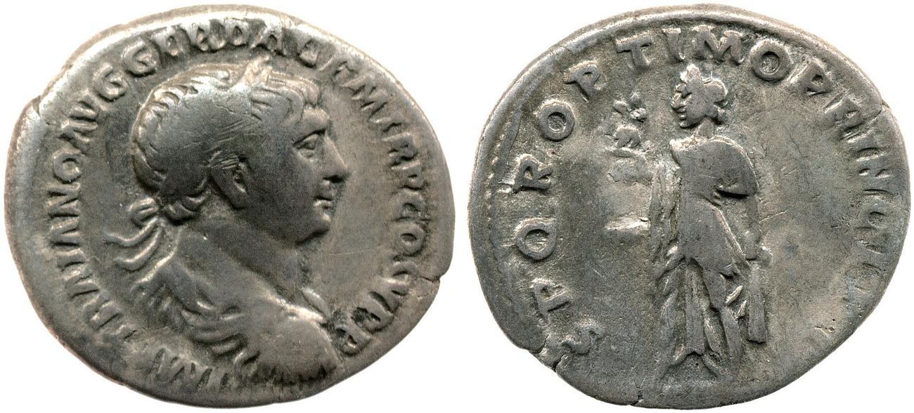 RIC II Trajan 191, аверс, bm