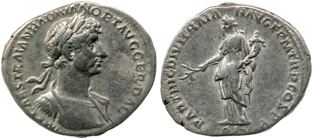 RIC II, Part 3 (second edition) Hadrian 22, аверс, Британский музей
