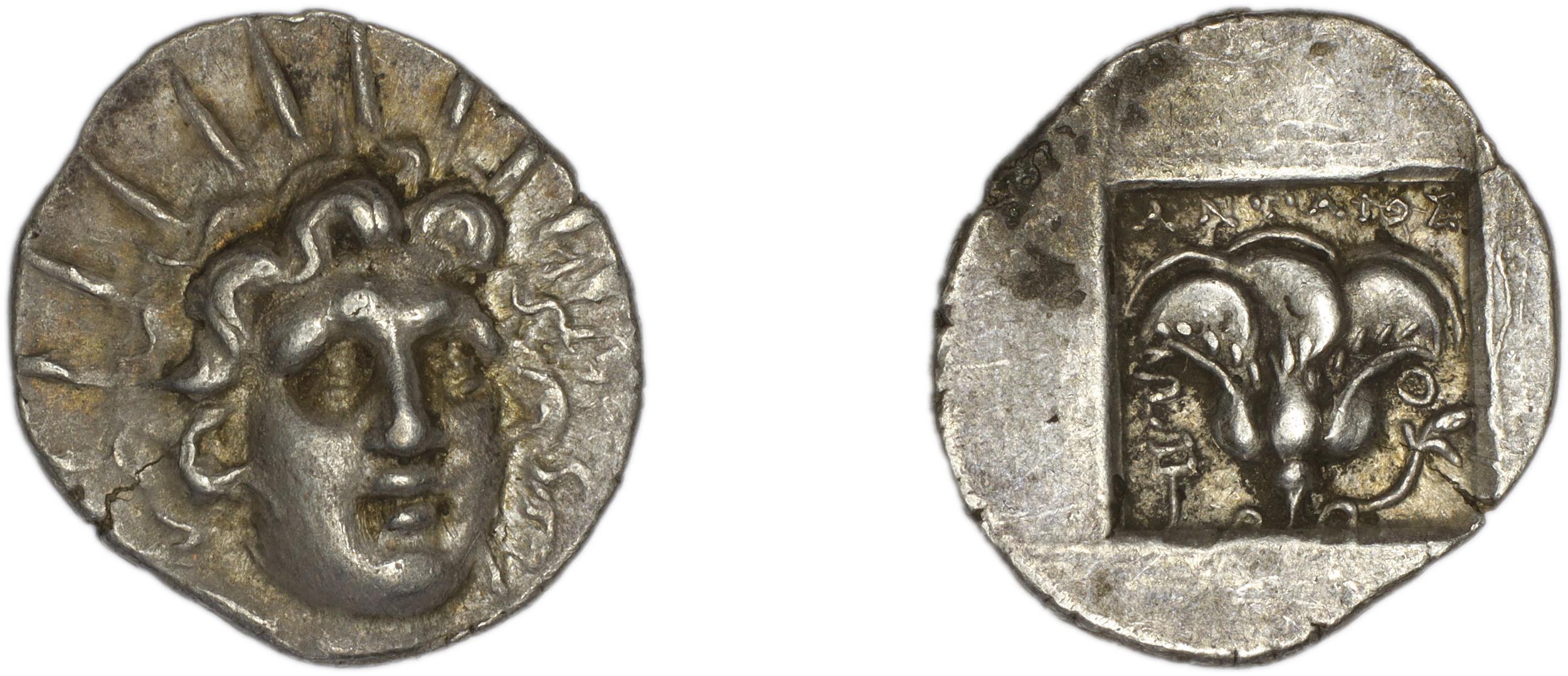 аверс Rhodes Jenkins 1989 Group D hemidrachms