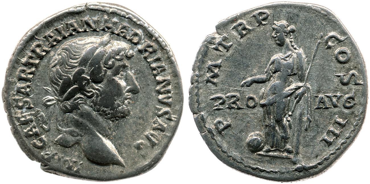 RIC II, Part 3 (second edition) Hadrian 556, аверс, Британский музей