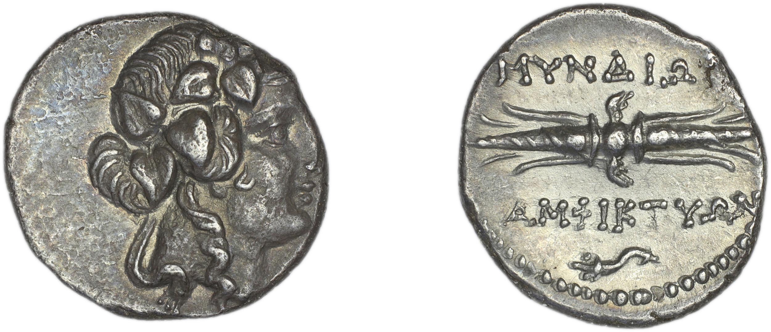 Myndus Zabel and Meadows 2002 Group C hemidrachms, аверс, bm