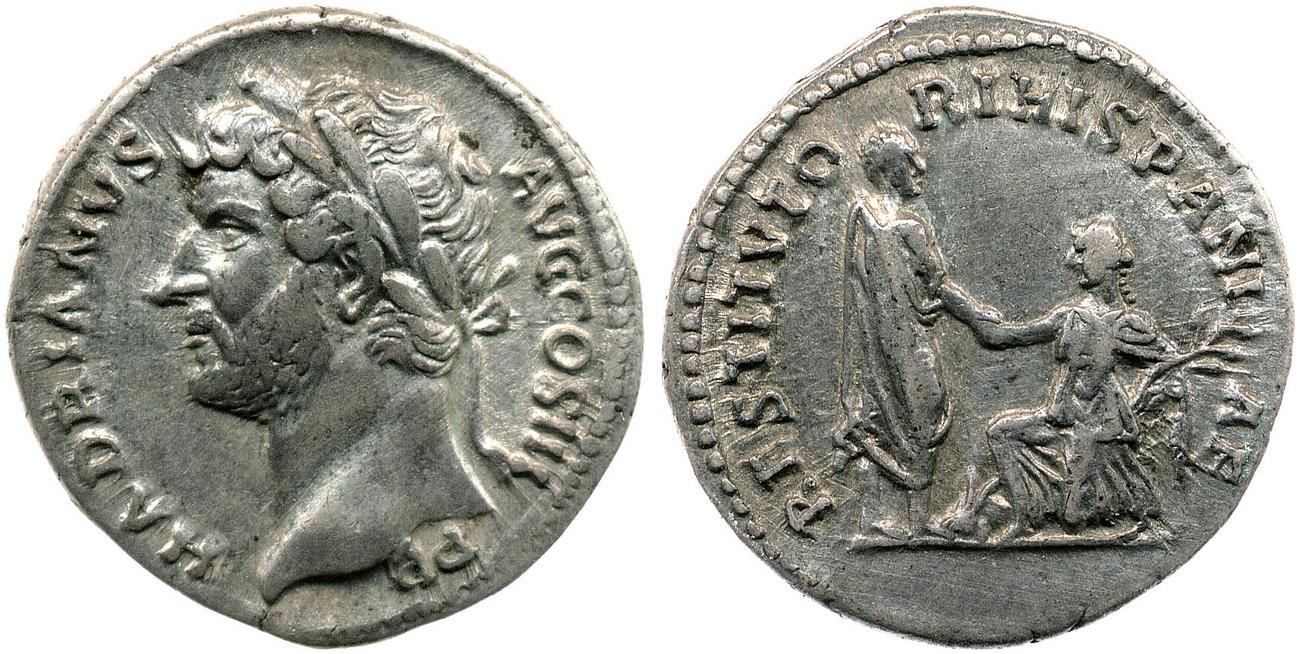 RIC II, Part 3 (second edition) Hadrian 1585, аверс, Британский музей