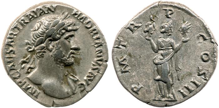 RIC II, Part 3 (second edition) Hadrian 215, реверс, Британский музей