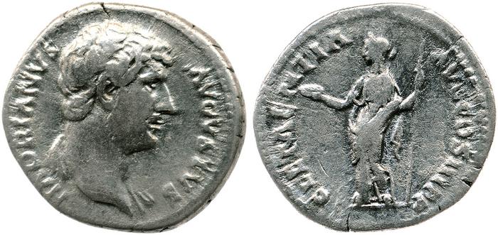RIC II, Part 3 (second edition) Hadrian 1066, реверс, bm