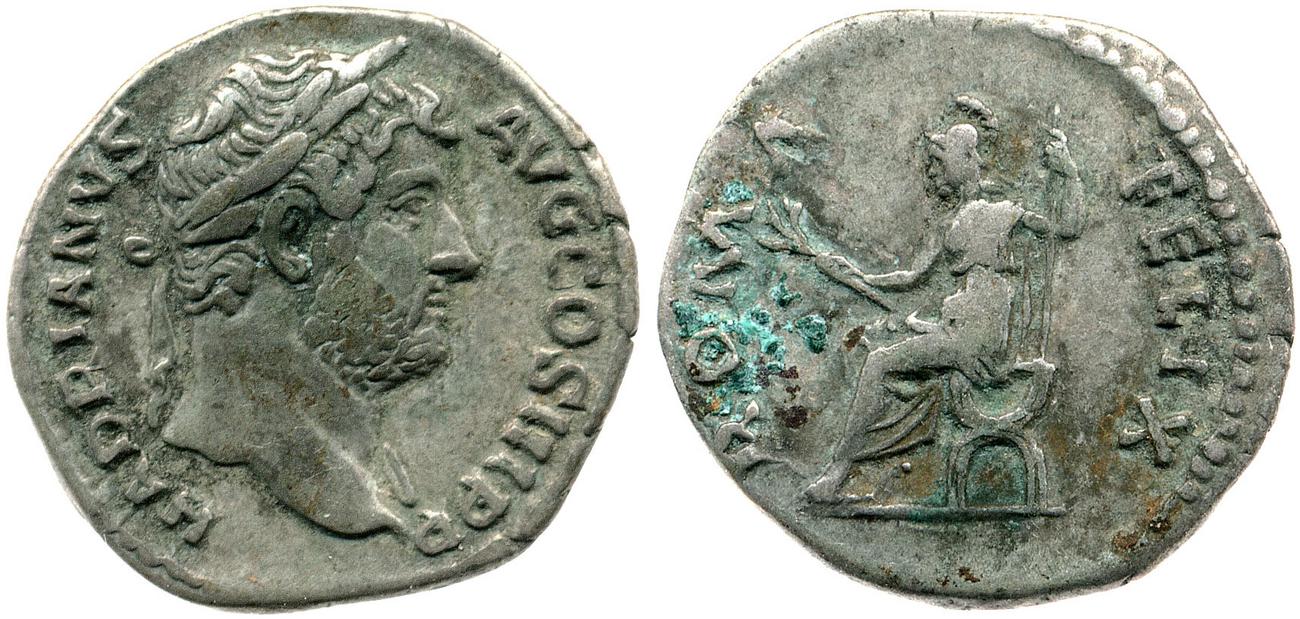 RIC II, Part 3 (second edition) Hadrian 1416, аверс, Британский музей