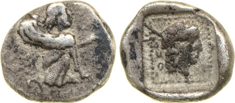 Orou, Carian dynast Uncertain Carian mint G Konuk 2007a Type 3, аверс, Британский музей