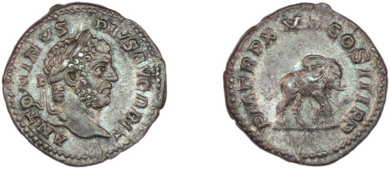 RIC IV Caracalla 199, аверс, Британский музей