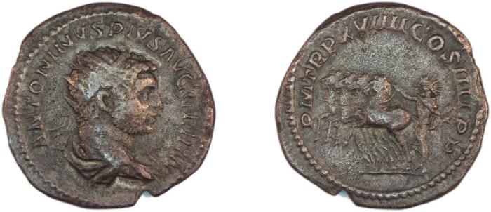 реверс RIC IV Caracalla 282E