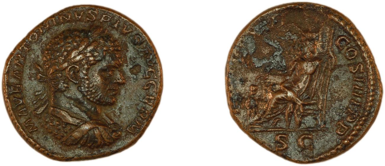 RIC IV Caracalla 560, аверс, Британский музей