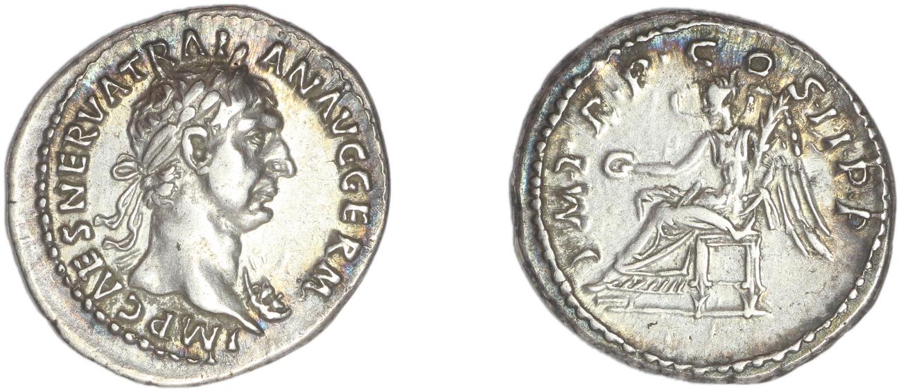 RIC II Trajan 10, obverse, bm