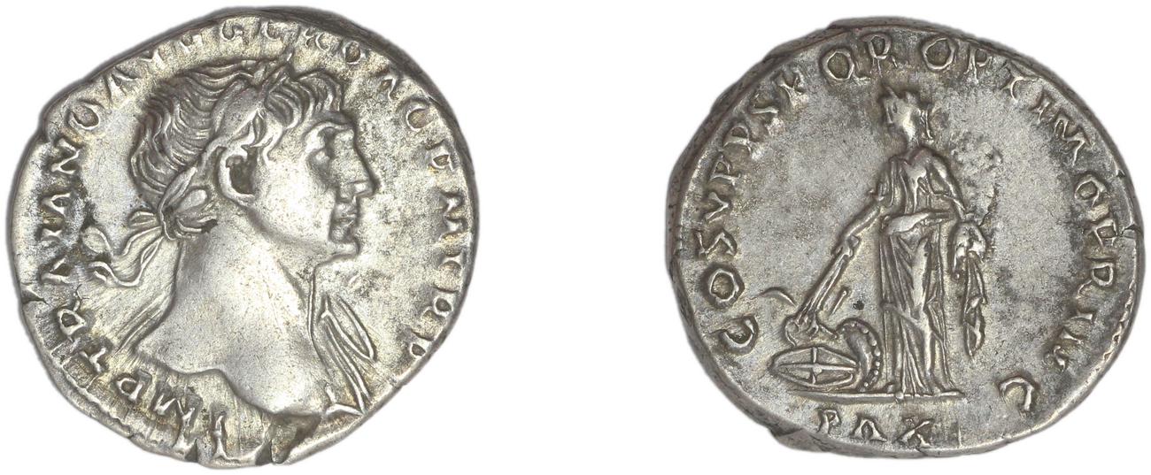 RIC II Trajan 102, obverse, bm