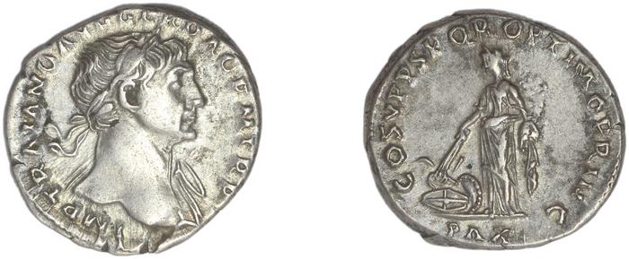 RIC II Trajan 102, reverse, bm