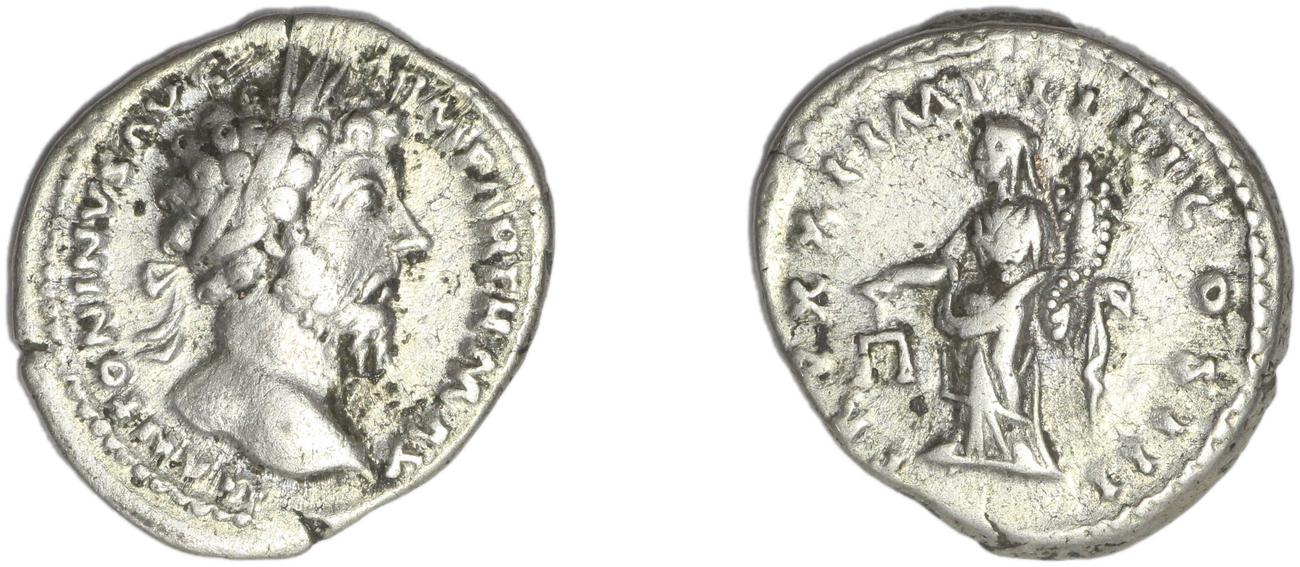 RIC III Marcus Aurelius 171, аверс, bm