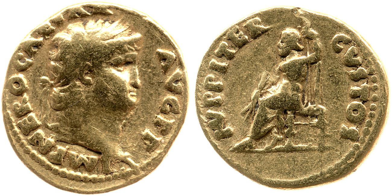 RIC I (second edition) Nero 69, аверс, bm