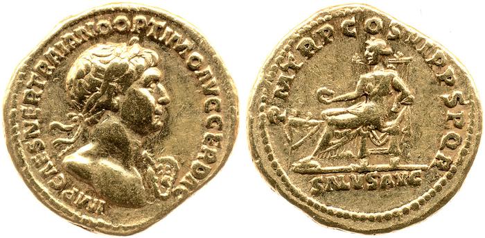 RIC II Trajan 368, реверс, bm