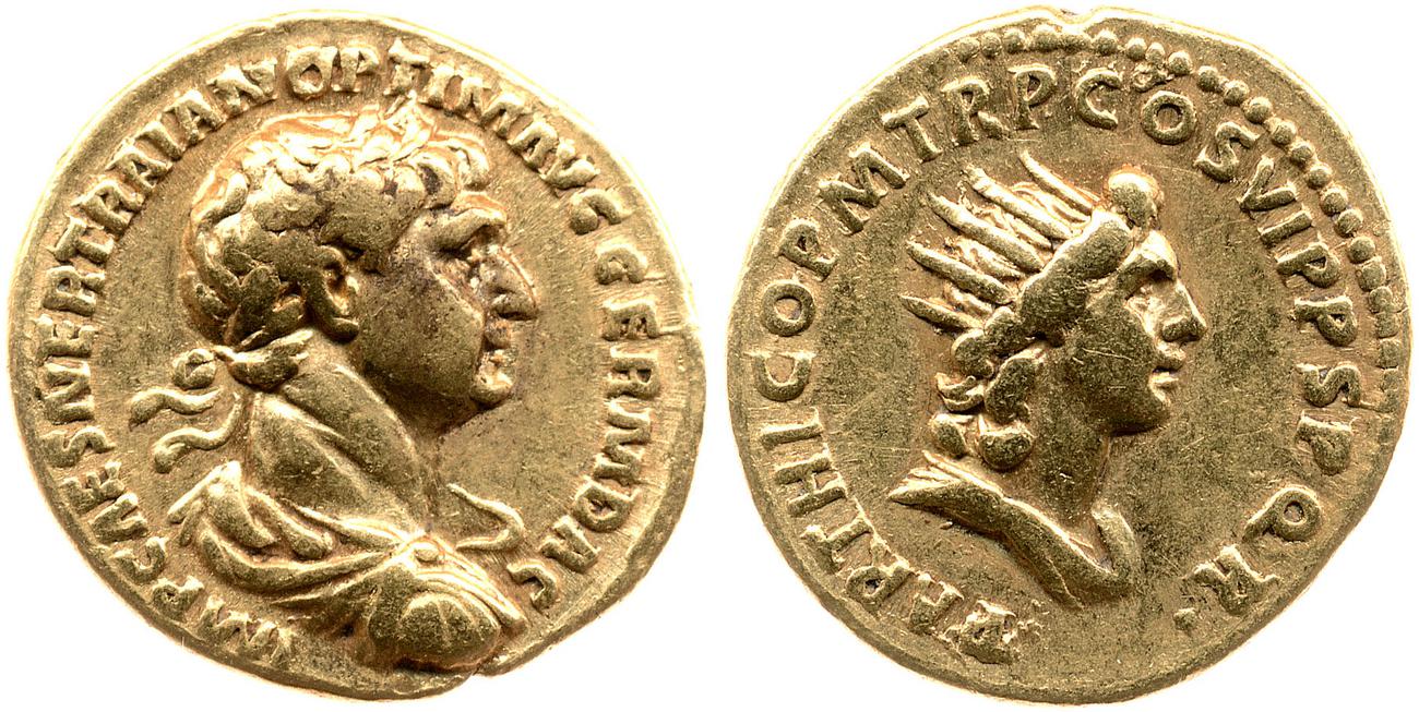 RIC II Trajan 329, аверс, bm