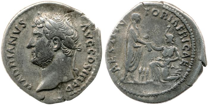 RIC II, Part 3 (second edition) Hadrian 1572, реверс, Британский музей