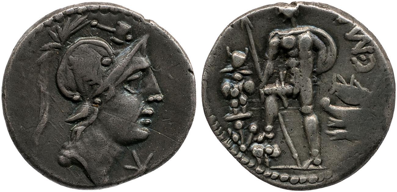 RRC 335/3d, аверс, Британский музей