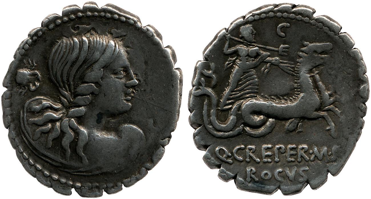 RRC 399/1b, аверс, bm