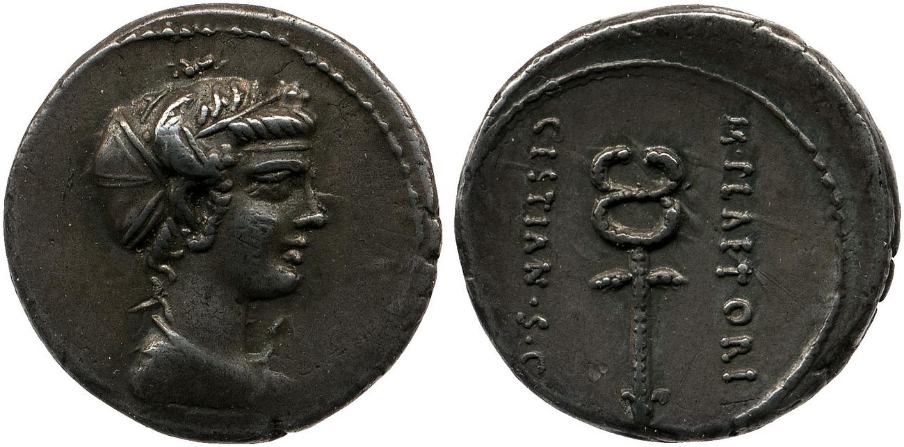 RRC 405/3a, аверс, Британский музей