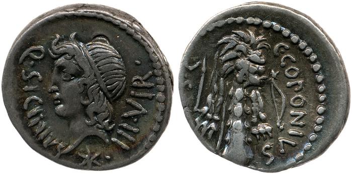 RRC 444/1c, реверс, bm