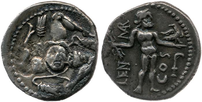 RRC 445/1a, реверс, bm