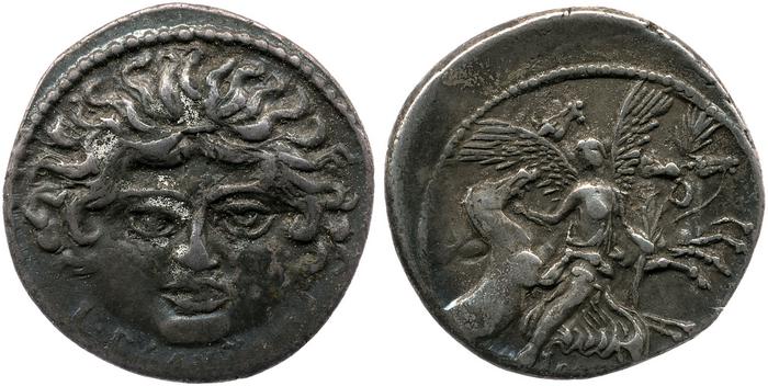 RRC 453/1c, реверс, bm