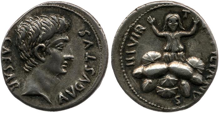 RIC I (second edition) Augustus 299, реверс, bm
