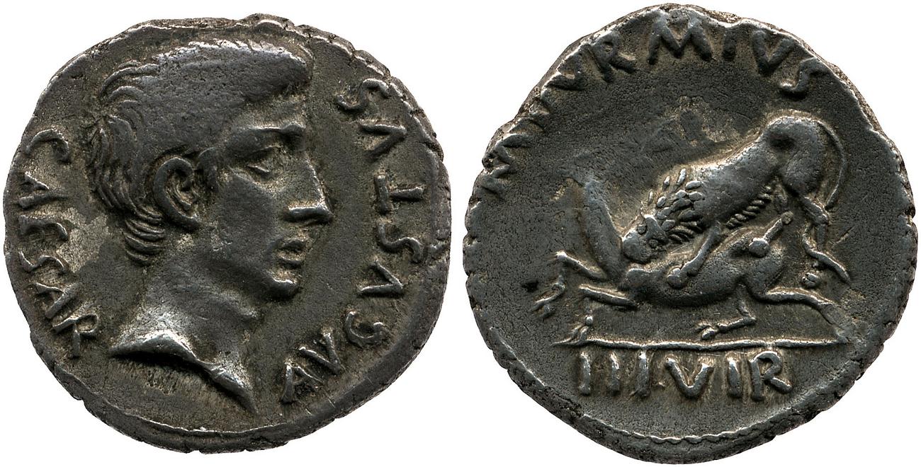 RIC I (second edition) Augustus 318, obverse, bm
