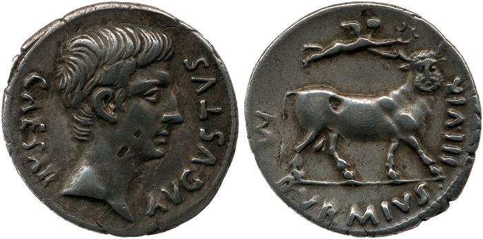 RIC I (second edition) Augustus 319, реверс, bm