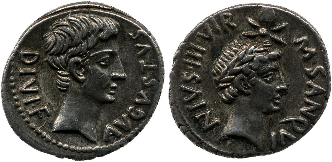 RIC I (second edition) Augustus 338, аверс, bm