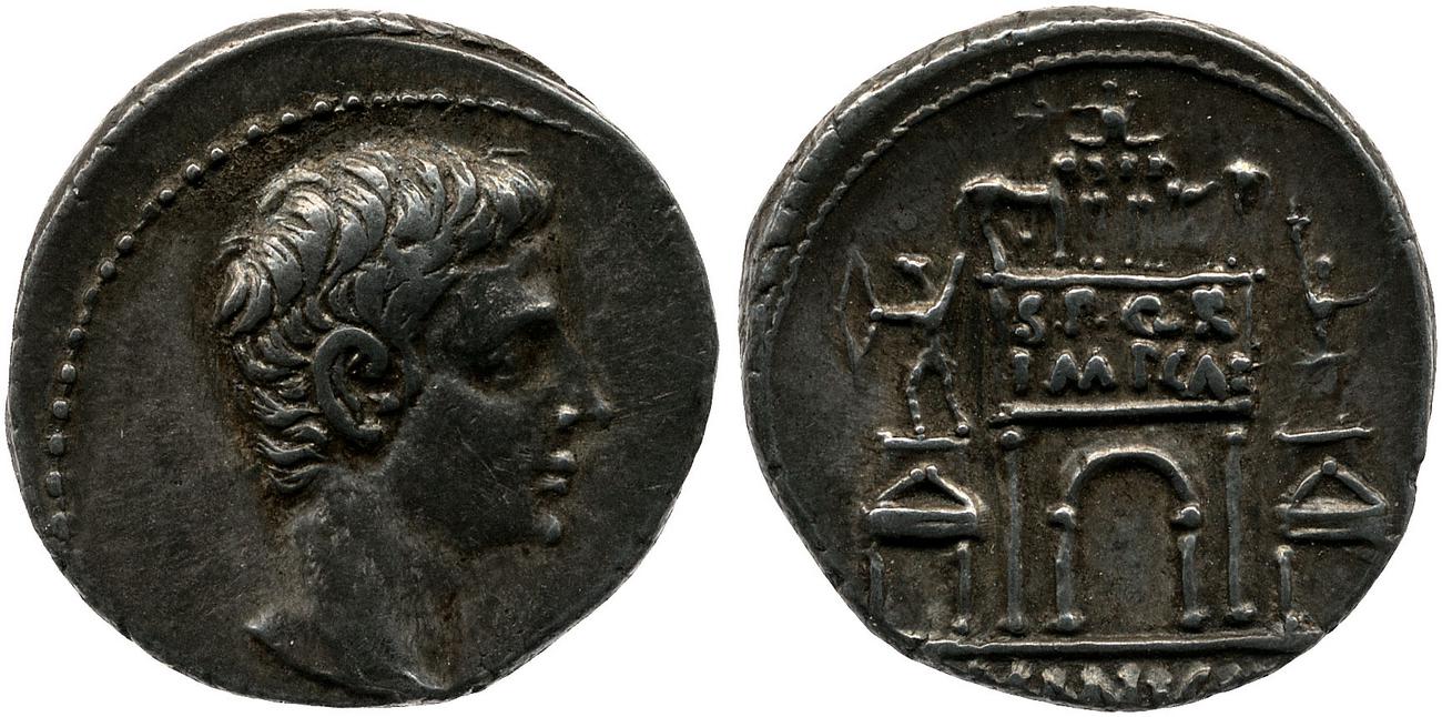 RIC I (second edition) Augustus 359, аверс, bm