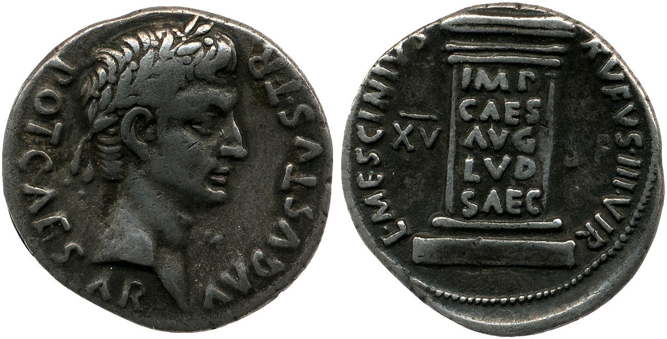 RIC I (second edition) Augustus 354, аверс, bm