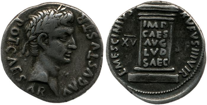 RIC I (second edition) Augustus 354, реверс, bm