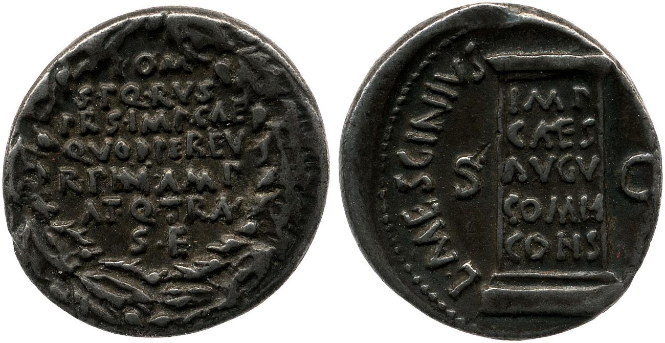 RIC I (second edition) Augustus 358, аверс, bm