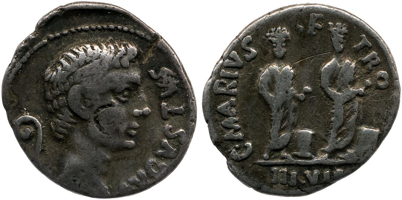 RIC I (second edition) Augustus 397, аверс, bm