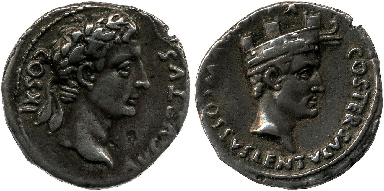 RIC I (second edition) Augustus 414, аверс, bm