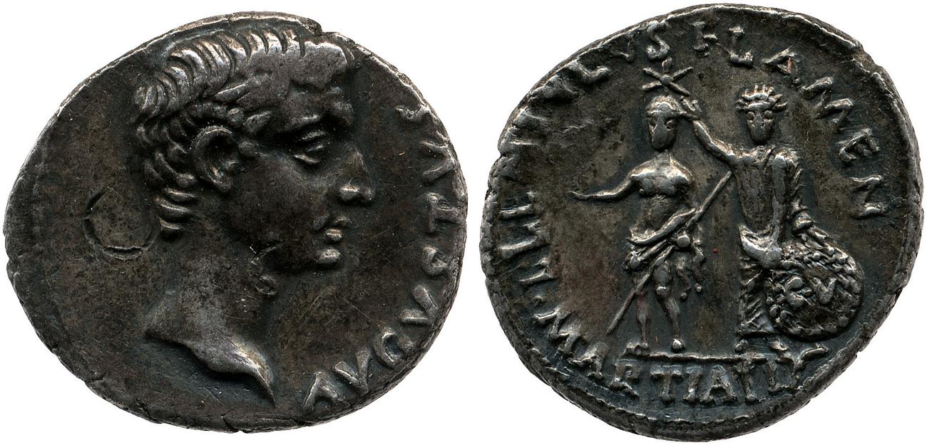 RIC I (second edition) Augustus 415, аверс, bm