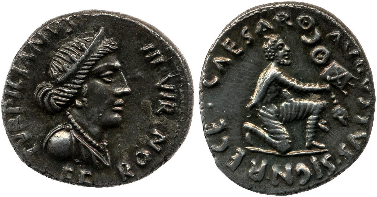 RIC I (second edition) Augustus 288, аверс, bm