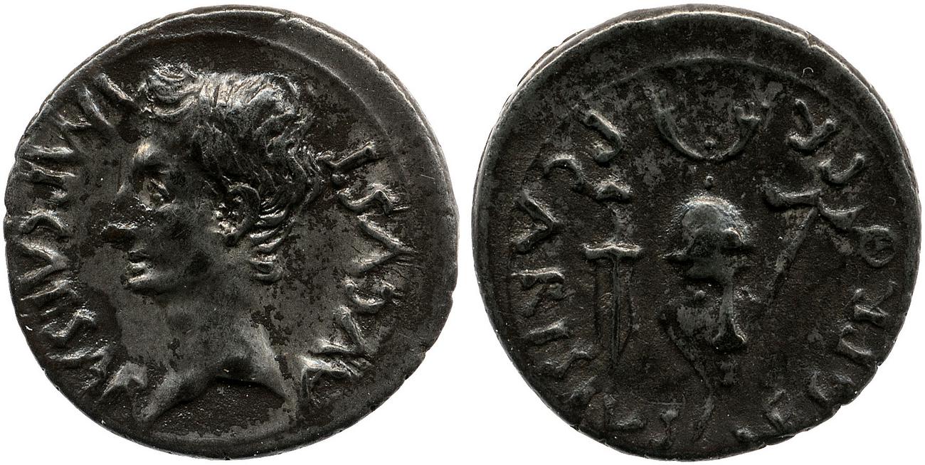 RIC I (second edition) Augustus 7B, аверс, Британский музей