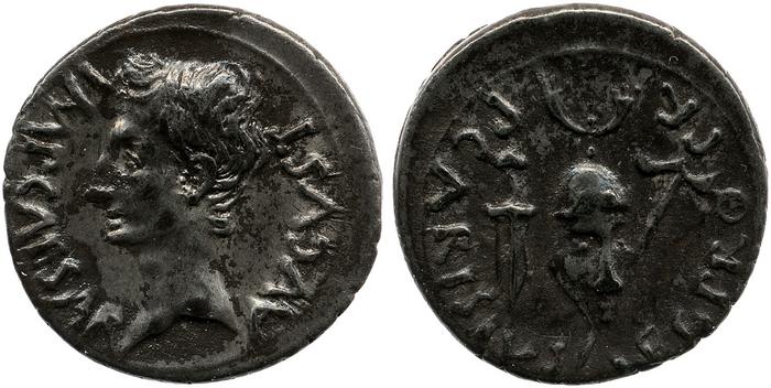 RIC I (second edition) Augustus 7B, реверс, Британский музей