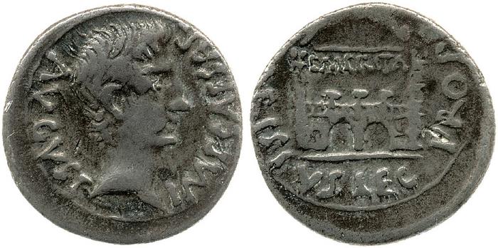 RIC I (second edition) Augustus 9A, реверс, bm