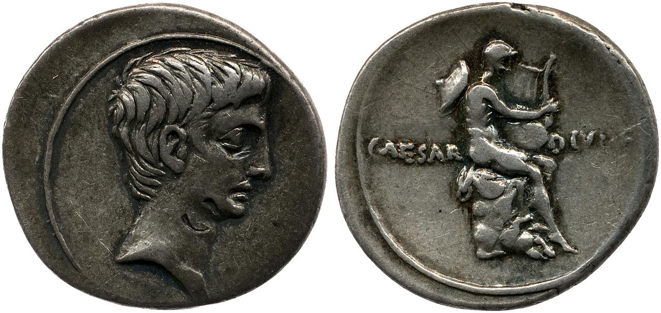 RIC I (second edition) Augustus 257, аверс, bm