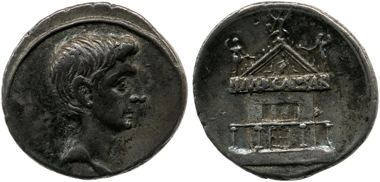 RIC I (second edition) Augustus 266, аверс, bm
