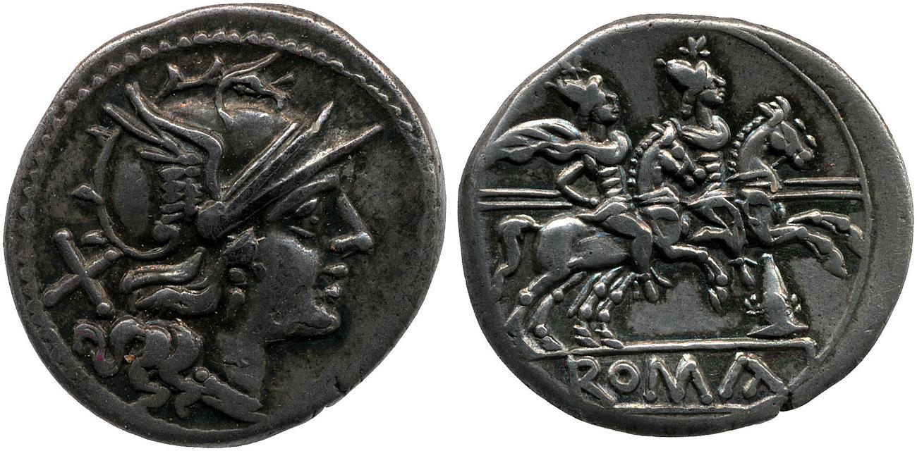 RRC 124/2, аверс, Британский музей